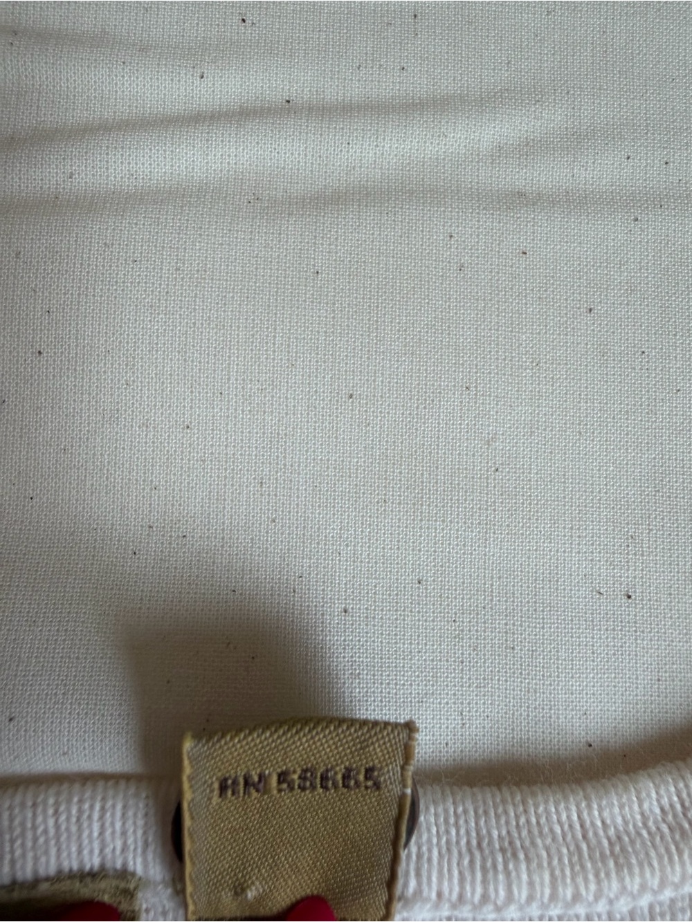 Caslon L Cream 100% Cotton Knit Tank Crochet Hem Sleeveless Top - Picture 7 of 11